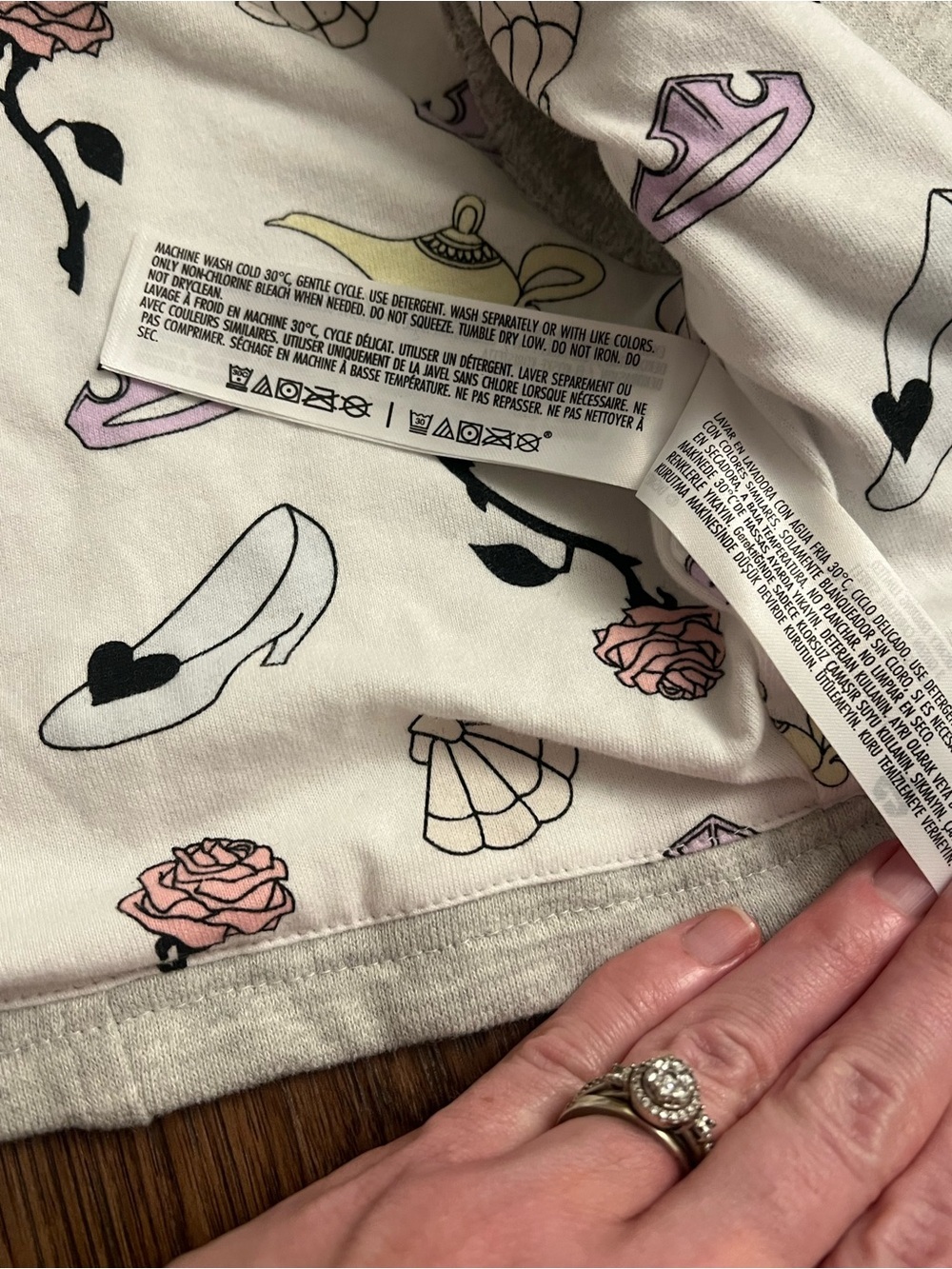 Disney Light Gray Moto Jacket Snow White aurora jasmine Cinderella - Picture 6 of 8